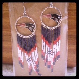 Patriots dangle earrings
